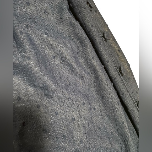 Vintage 1970s Navy Blue Semi Sheer Polyester Medium Dress NOS NWT - Picture 4 of 6